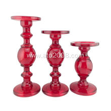 Glass candle holder set of 3